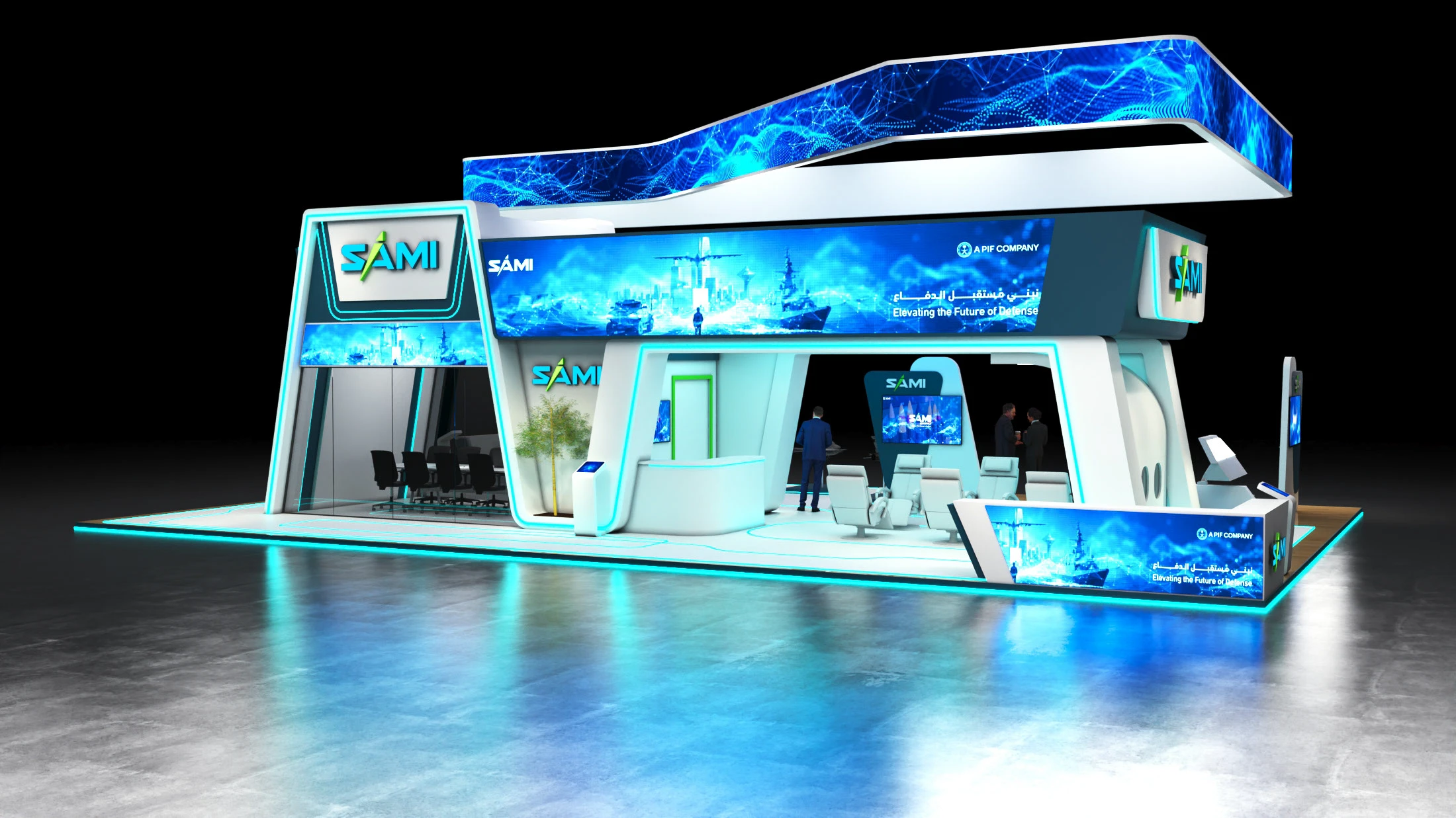 SAMI Booth — kiến trúc tech premium